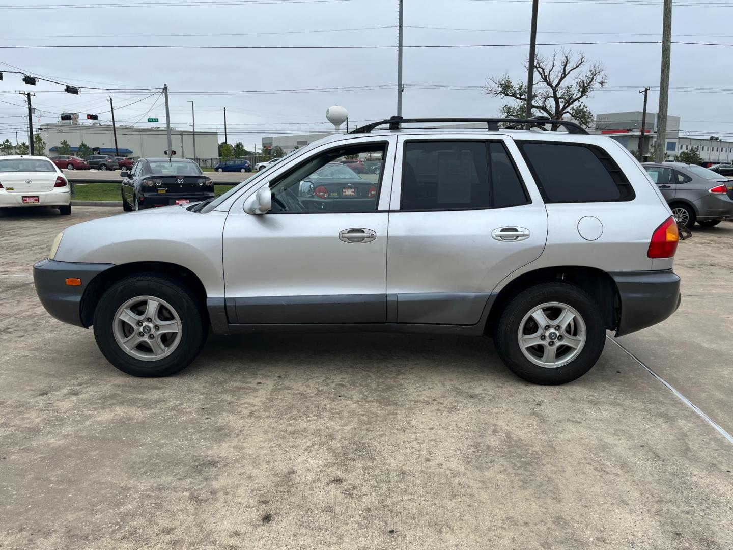 2003 SILVER /gray Hyundai Santa Fe GLS (KM8SC13D53U) with an 2.7L V6 DOHC 24V engine, 4-Speed Automatic Overdrive transmission, located at 14700 Tomball Parkway 249, Houston, TX, 77086, (281) 444-2200, 29.928619, -95.504074 - Photo#3